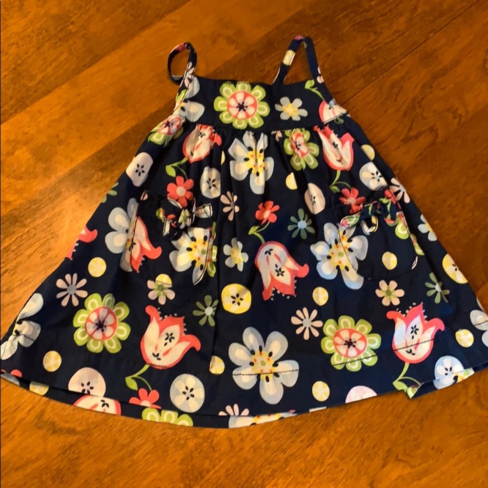 Cute navy blue floral gap sundress size 3-6